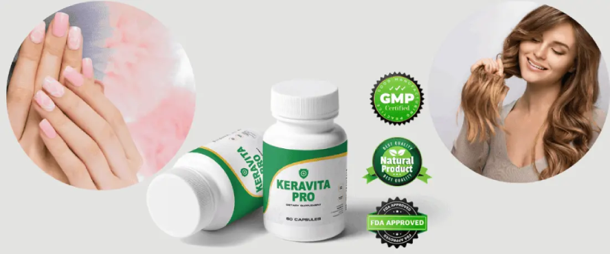 Diagram explaining how Keravita Pro works as a supplement within a daily routine